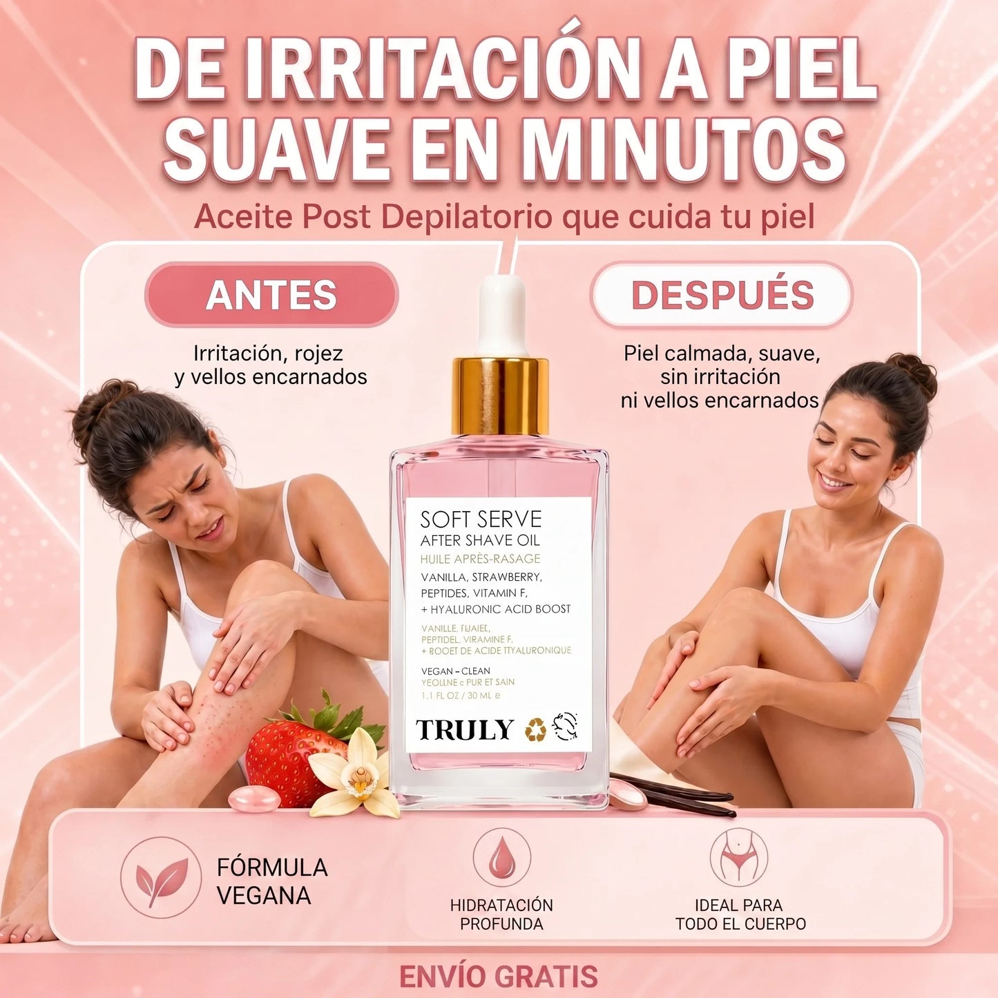 Aceite Post Depilación Truly – Piel Suave, Hidratada y Sin Irritación